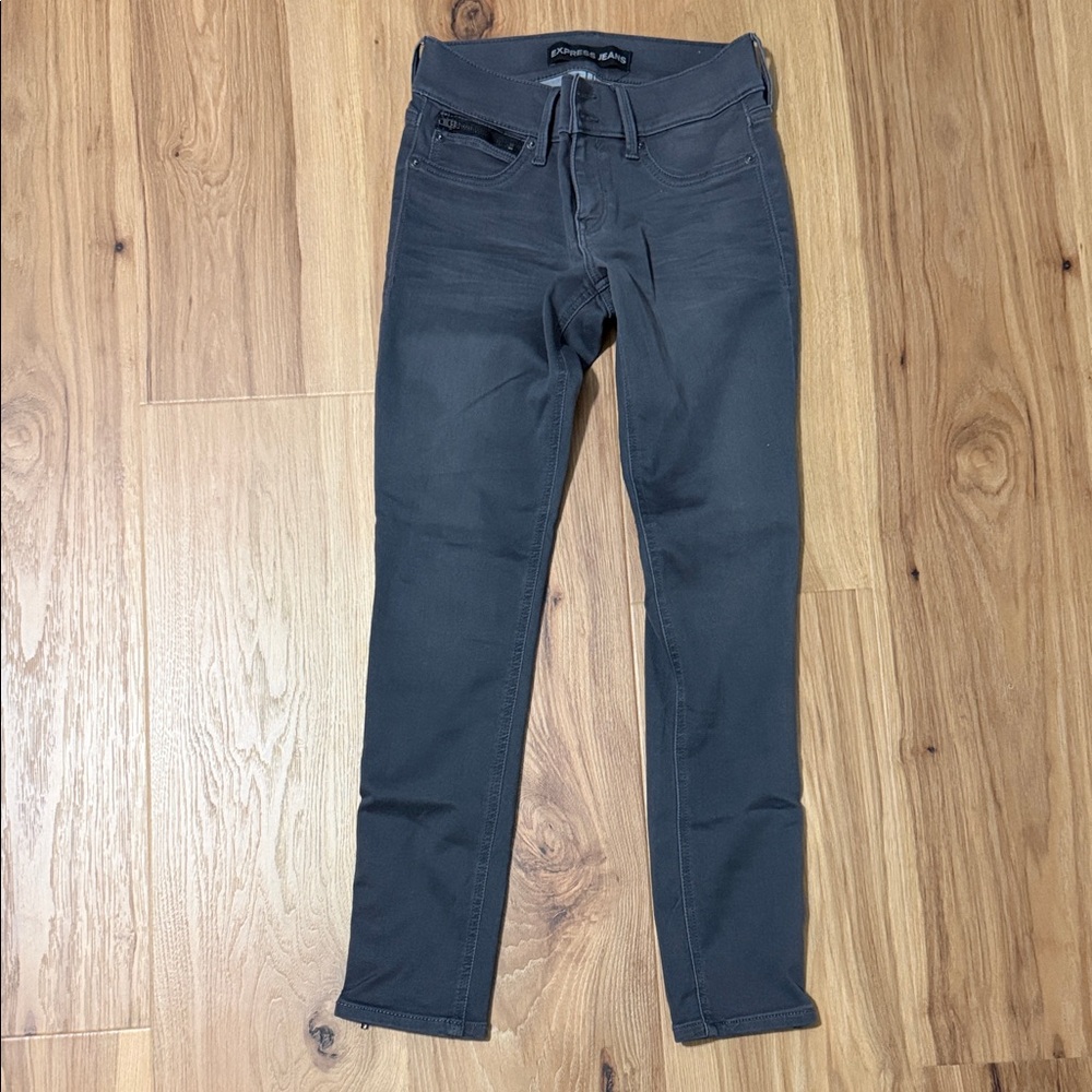 Express Women's Dark Gray Skinny Jeans